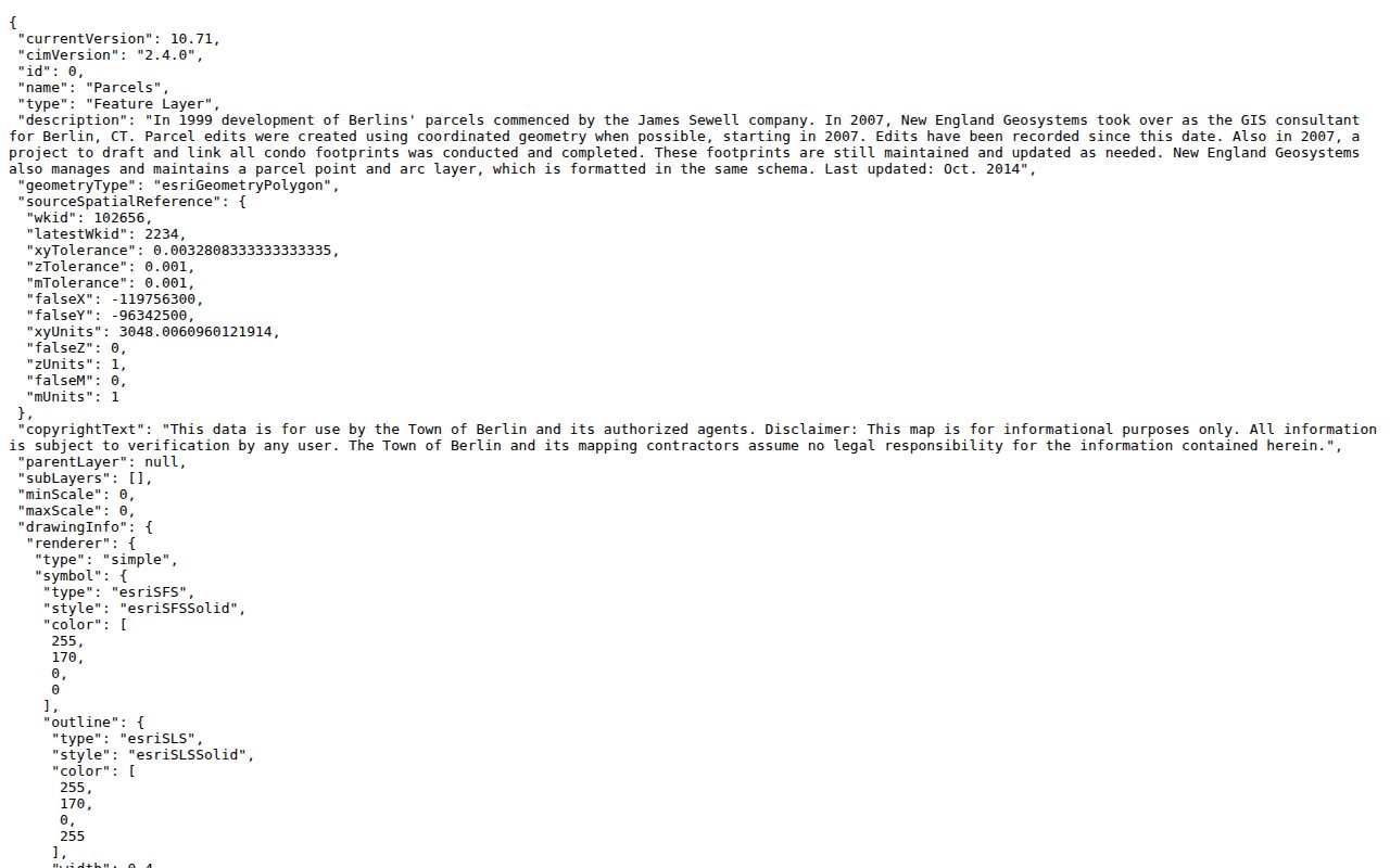 Berlin neighbors ArcGIS parcel-layer metadata and public parcel fields