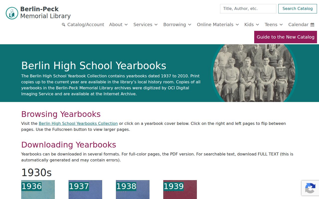 Berlin historical directory Berlin-Peck digitized yearbook collection resource page